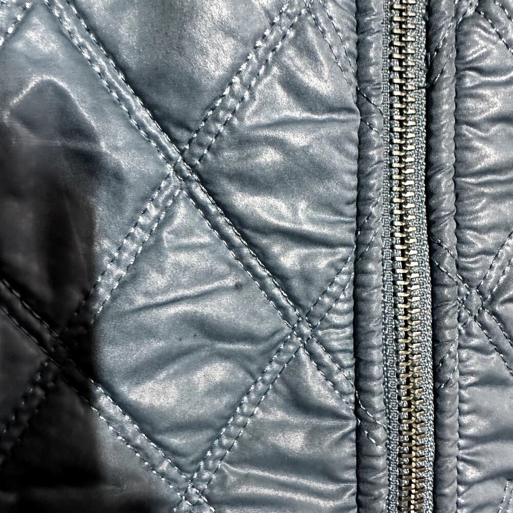 prAna Diva Puffer Vest Sherpa Lined Full Zip Diamond Quilted Ribbed Blue XS - Picture 6 of 7